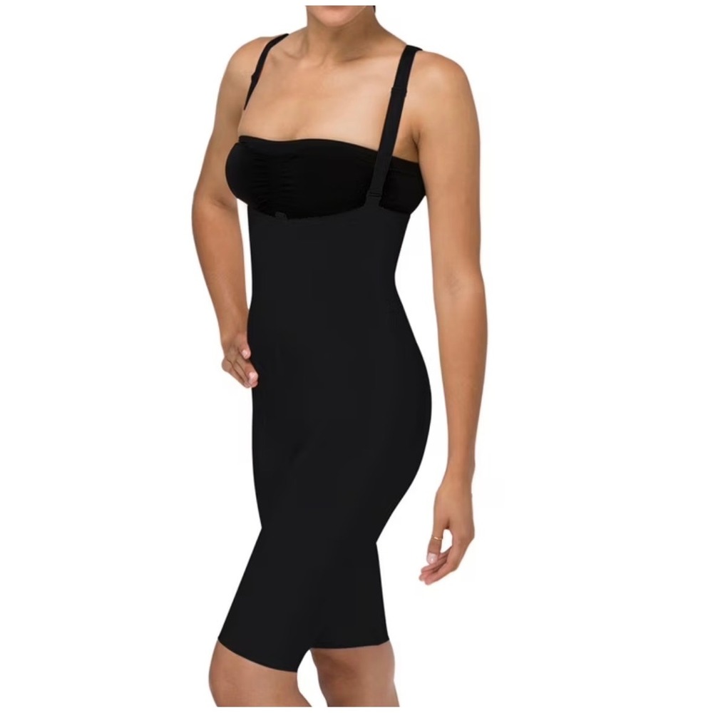 Marena Recovery Girdle with Suspenders FBS Compression Bodysuit Large Black